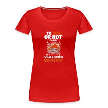 Retro Style Illustration - Frauen Premium Bio T-Shirt - Rot - Vorne - Mia (176cm)