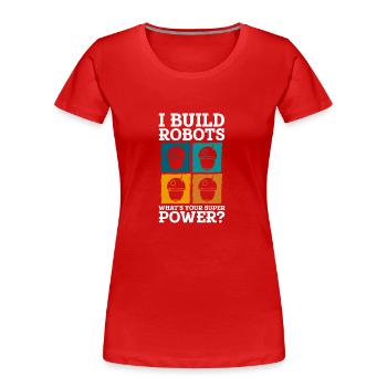 Android Elektrik Cyborg - Frauen Premium Bio T-Shirt - Rot - Vorne - Mia (176cm)