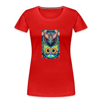 Alien | UFO | Spaceship | UAP | alien - Women's Premium Organic T-Shirt - red - Front - Mia (176cm)