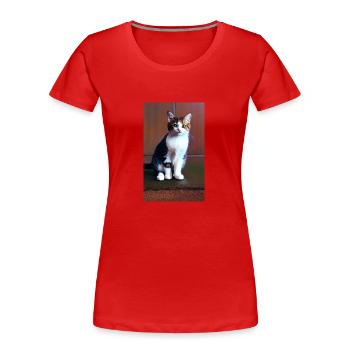 Cat | Pet | Cat Fan | cute | Kitten - Women's Premium Organic T-Shirt - red - Front - Mia (176cm)