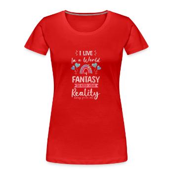 Elfe Kinder Jungen Tochter - Frauen Premium Bio T-Shirt - Rot - Vorne - Mia (176cm)