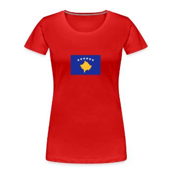 Kosovo - Frauen Premium Bio T-Shirt - Rot - Vorne - Mia (176cm)