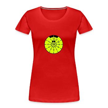 TÜV 1959 - Women's Premium Organic T-Shirt - red - Front - Mia (176cm)