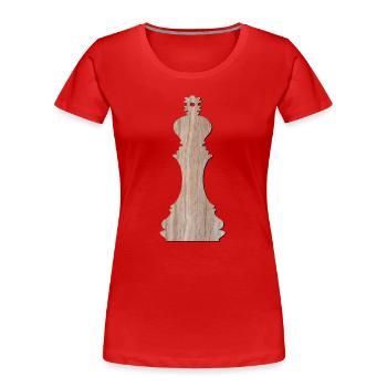 Chess Pieces Chess Game KING BOARD GAME - Women's Premium Organic T-Shirt - red - Front - Mia (176cm)