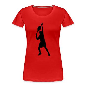 tennis sport - Frauen Premium Bio T-Shirt - Rot - Vorne - Mia (176cm)