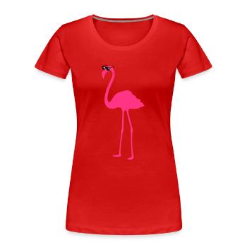 Flymingo - Fly Guy - Frauen Premium Bio T-Shirt - Rot - Vorne - Mia (176cm)