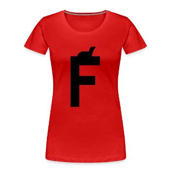 F furet/fouine - T-shirt bio Premium Femme - rouge - Devant - Mia (176cm)