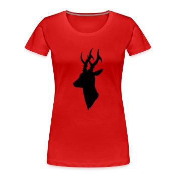 ikra - Frauen Premium Bio T-Shirt - Rot - Vorne - Mia (176cm)
