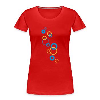 bubbles - Frauen Premium Bio T-Shirt - Rot - Vorne - Mia (176cm)