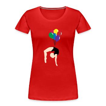 Balloon - T-shirt bio Premium Femme - rouge - Devant - Mia (176cm)