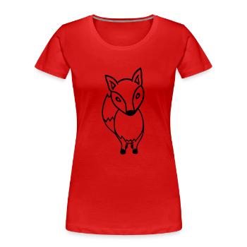 Fox Red Fox Wild Animal Clever Forest Inhabitants - Women's Premium Organic T-Shirt - red - Front - Mia (176cm)