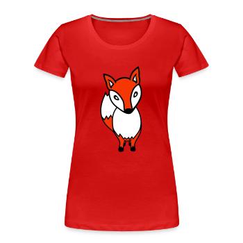 Fox Red Fox Wild Animal Clever Forest Inhabitants - Women's Premium Organic T-Shirt - red - Front - Mia (176cm)