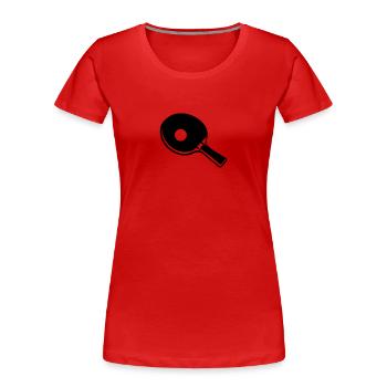 Ping Pong - T-shirt bio Premium Femme - rouge - Devant - Mia (176cm)