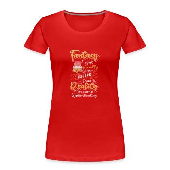 Gnom Figur Kobold - Frauen Premium Bio T-Shirt - Rot - Vorne - Mia (176cm)