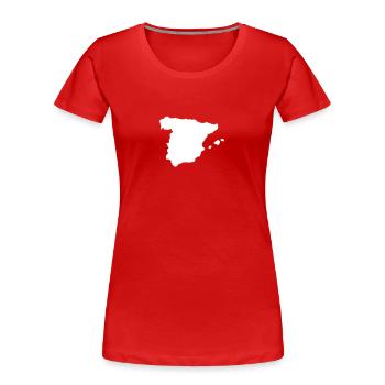 espagne - T-shirt bio Premium Femme - rouge - Devant - Mia (176cm)