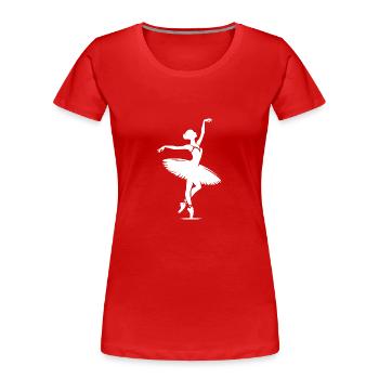 Expression et harmonie dans la danse classique - T-shirt bio Premium Femme - rouge - Devant - Mia (176cm)