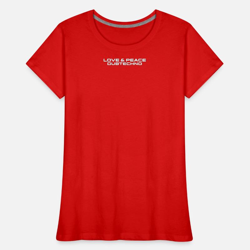 Love Peace and Dubtechno Frauen Premium Bio T-Shirt