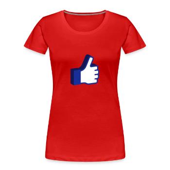 Like 3D - Women's Premium Organic T-Shirt - red - Front - Mia (176cm)