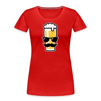 Sunglasses Summer (Three Colours) - Women's Premium Organic T-Shirt - red - Front - Mia (176cm)