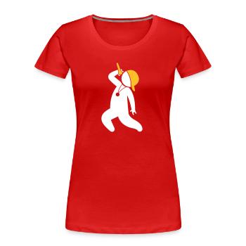 Hiphop Rapper - Women's Premium Organic T-Shirt - red - Front - Mia (176cm)