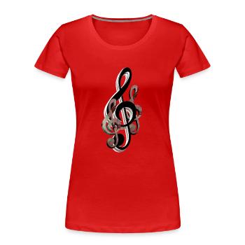 Clé - T-shirt bio Premium Femme - rouge - Devant - Mia (176cm)
