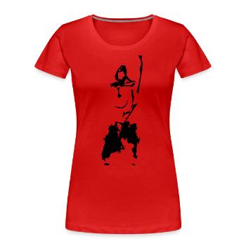 kendo - Frauen Premium Bio T-Shirt - Rot - Vorne - Mia (176cm)