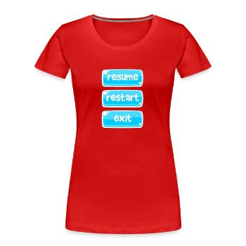 Spiel-Menü - Frauen Premium Bio T-Shirt - Rot - Vorne - Mia (176cm)