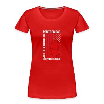 Maschine Mechaniker Ingenieur Techniker - Frauen Premium Bio T-Shirt - Rot - Vorne - Mia (176cm)