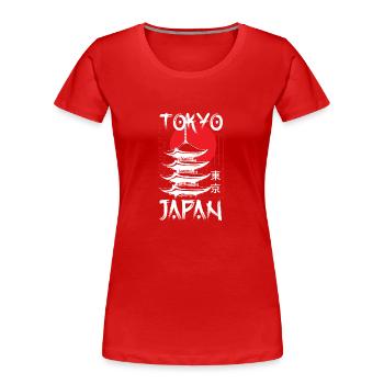 Tokyo Kanto Abenteuer Kyoto - Frauen Premium Bio T-Shirt - Rot - Vorne - Mia (176cm)