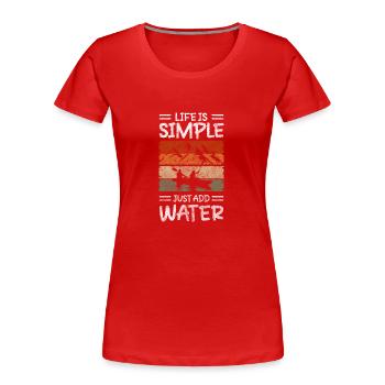Rowing Machine Paddle Competition Strength - Women's Premium Organic T-Shirt - red - Front - Mia (176cm)