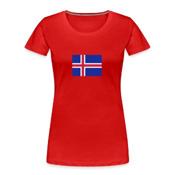 Island - Frauen Premium Bio T-Shirt - Rot - Vorne - Mia (176cm)