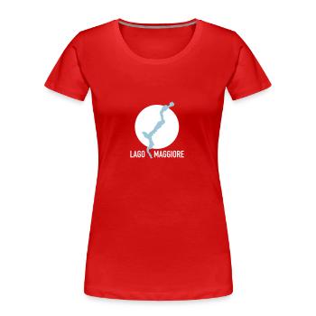 LAGO MAGGIORE - Italie / Suisse - T-shirt bio Premium Femme - rouge - Devant - Mia (176cm)