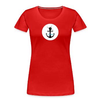 Ahoi - Frauen Premium Bio T-Shirt - Rot - Vorne - Mia (176cm)