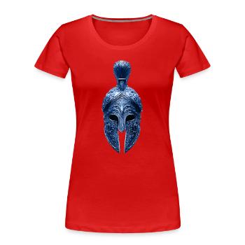 Casque Spartan Warrior - T-shirt bio Premium Femme - rouge - Devant - Mia (176cm)