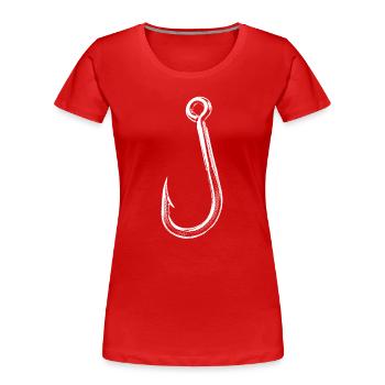 Fishing hooks - Women's Premium Organic T-Shirt - red - Front - Mia (176cm)