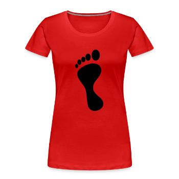 abdruck - Frauen Premium Bio T-Shirt - Rot - Vorne - Mia (176cm)