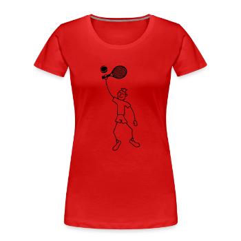 Play Tennis - T-shirt bio Premium Femme - rouge - Devant - Mia (176cm)