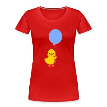Cute baby duck character 5 - Women's Premium Organic T-Shirt - red - Front - Mia (176cm)