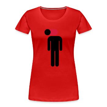Mobile on, brain off - Women's Premium Organic T-Shirt - red - Front - Mia (176cm)