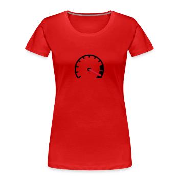 Tacho - Frauen Premium Bio T-Shirt - Rot - Vorne - Mia (176cm)