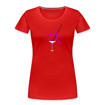 Coctailglass Magenta. Perfekt für Sommertage - Frauen Premium Bio T-Shirt - Rot - Vorne - Mia (176cm)