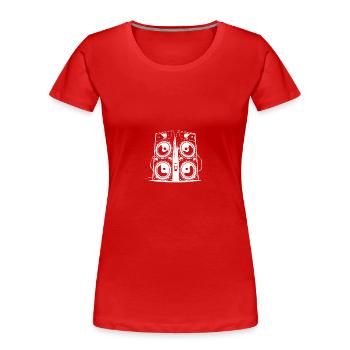 Boîtes à Musique Party Bass - T-shirt bio Premium Femme - rouge - Devant - Mia (176cm)