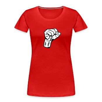 fist / fight / boxing / boxen 2c - Frauen Premium Bio T-Shirt - Rot - Vorne - Mia (176cm)