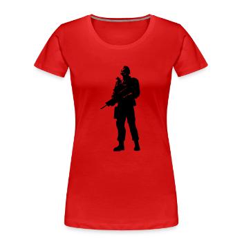 swat cop - T-shirt bio Premium Femme - rouge - Devant - Mia (176cm)