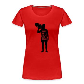 Rettungsschwimmer - Frauen Premium Bio T-Shirt - Rot - Vorne - Mia (176cm)