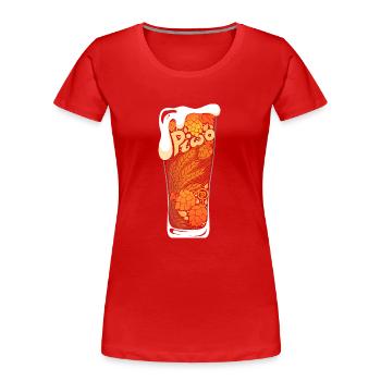 Bière - T-shirts à bière - T-shirt bio Premium Femme - rouge - Devant - Mia (176cm)