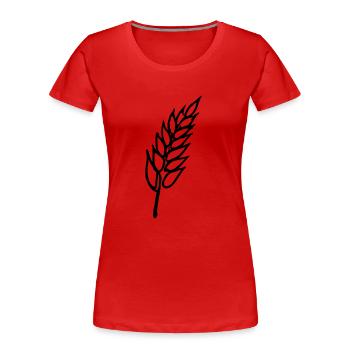 Weizen Illustration Brotbäcker Geschenkidee - Frauen Premium Bio T-Shirt - Rot - Vorne - Mia (176cm)