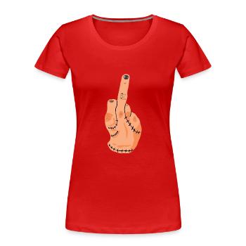 Das Ding - Frauen Premium Bio T-Shirt - Rot - Vorne - Mia (176cm)