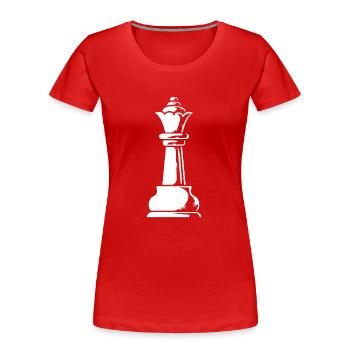 Schach Königin Schachbrett - Frauen Premium Bio T-Shirt - Rot - Vorne - Mia (176cm)