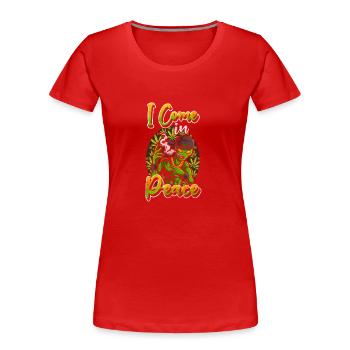 Vaisseau spatial extraterrestre Science-fiction extraterrestre - T-shirt bio Premium Femme - rouge - Devant - Mia (176cm)